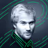 A designed headshot of Fredrik with illustrations around his face