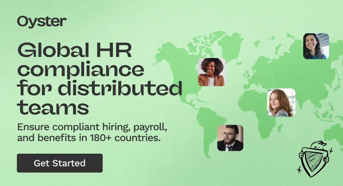 Blue banner with white text reading 'Global Compliance'. Button below says 'Read the Blog' inviting users to learn more about global compliance.