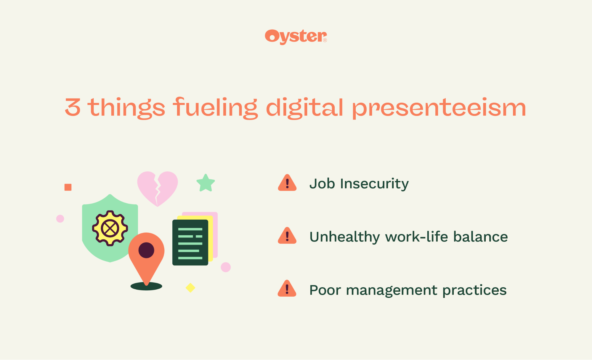 Graphic that highlights 3 things fueling digital presenteeism