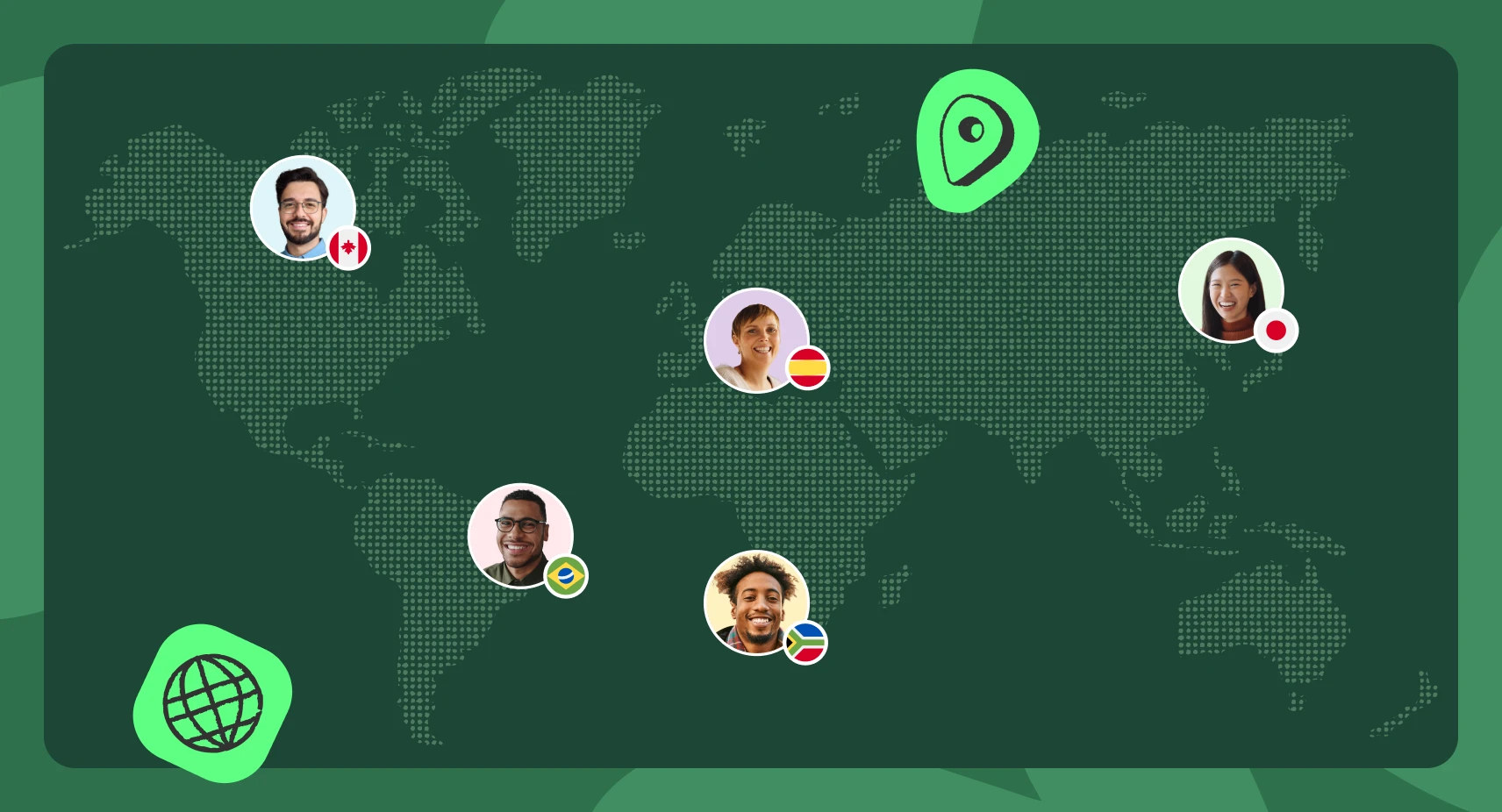 Team working globally