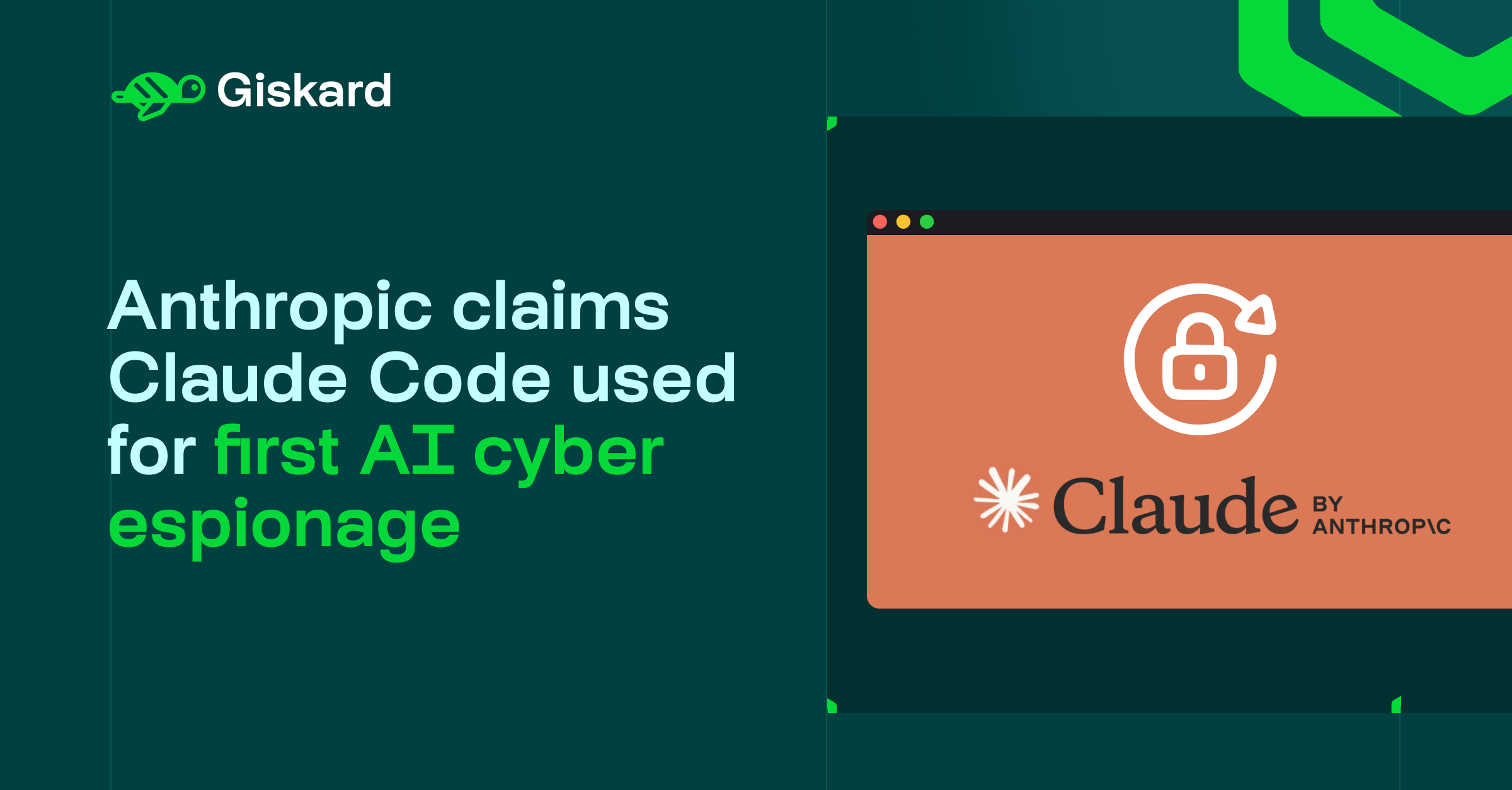 Anthropic claims Claude Code was used for the first Autonomous AI cyber espionage campaign