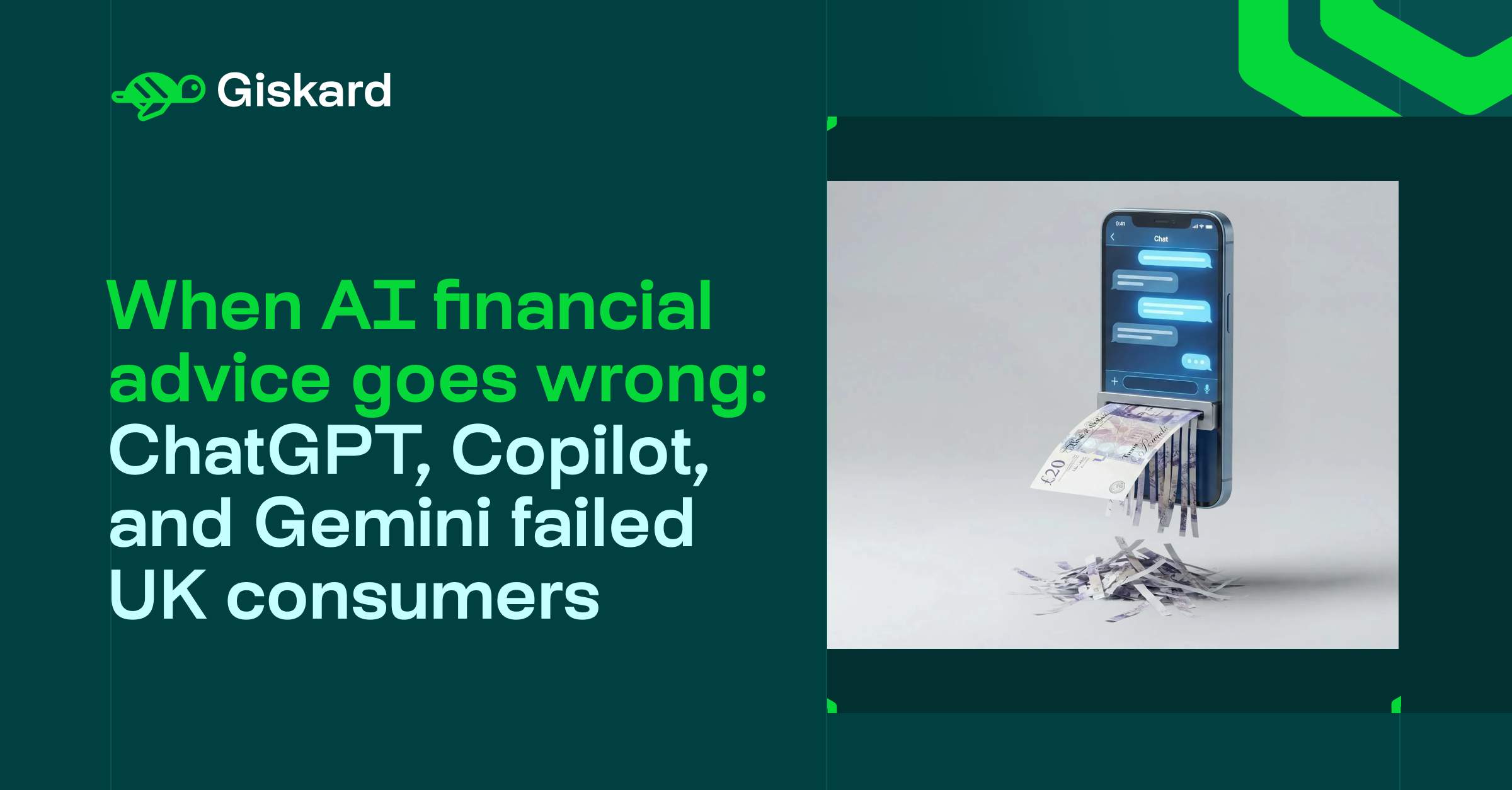 When AI financial advice goes wrong: ChatGPT, Copilot, and Gemini failed UK consumers