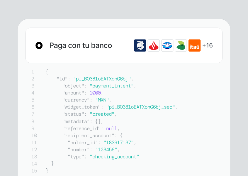 Recibe transferencias como quieras