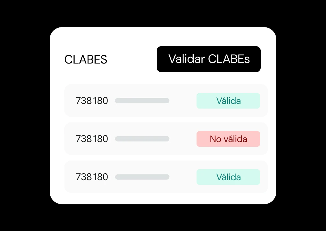Valida CLABEs antes de transferir