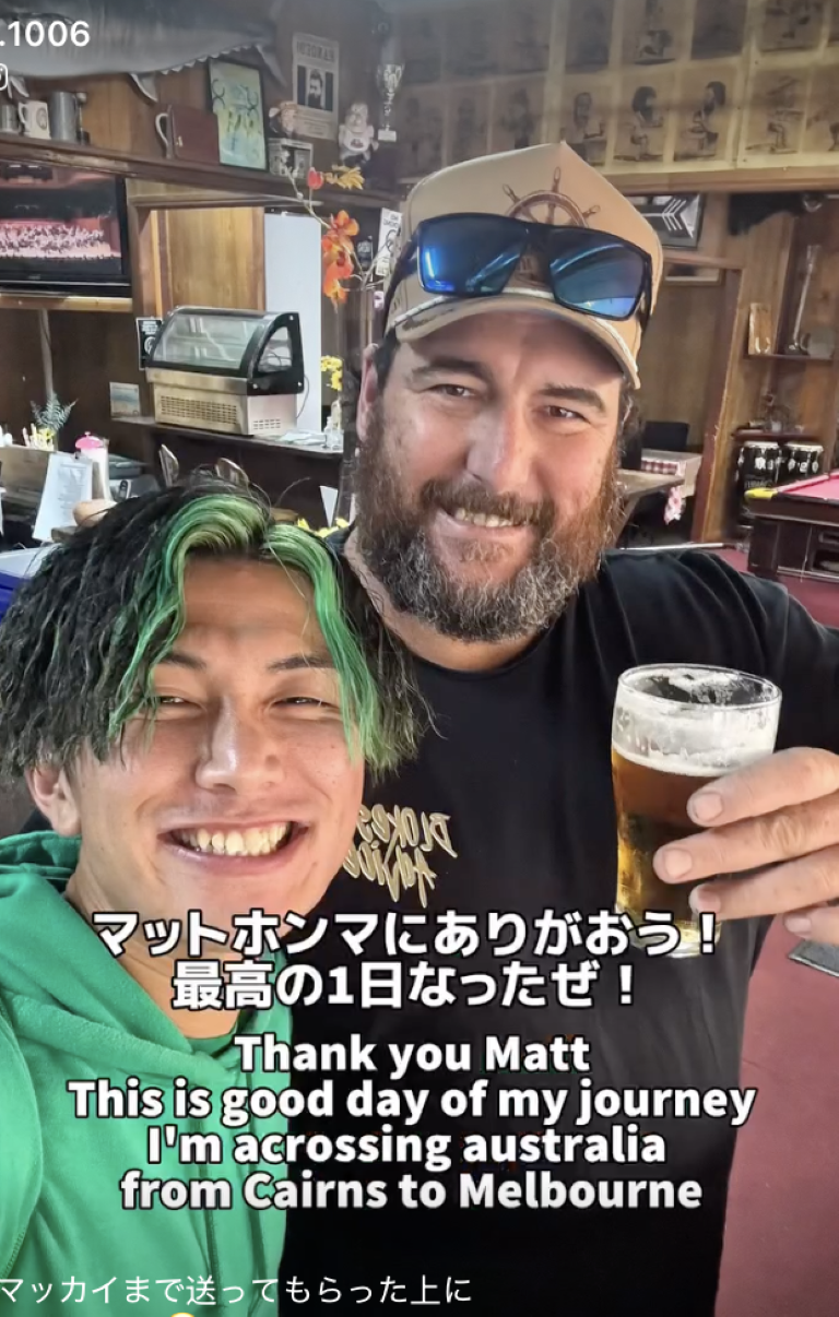 Top Bloke Matt Puts Mackay On The Map In Hitchhiker’s Viral Journey