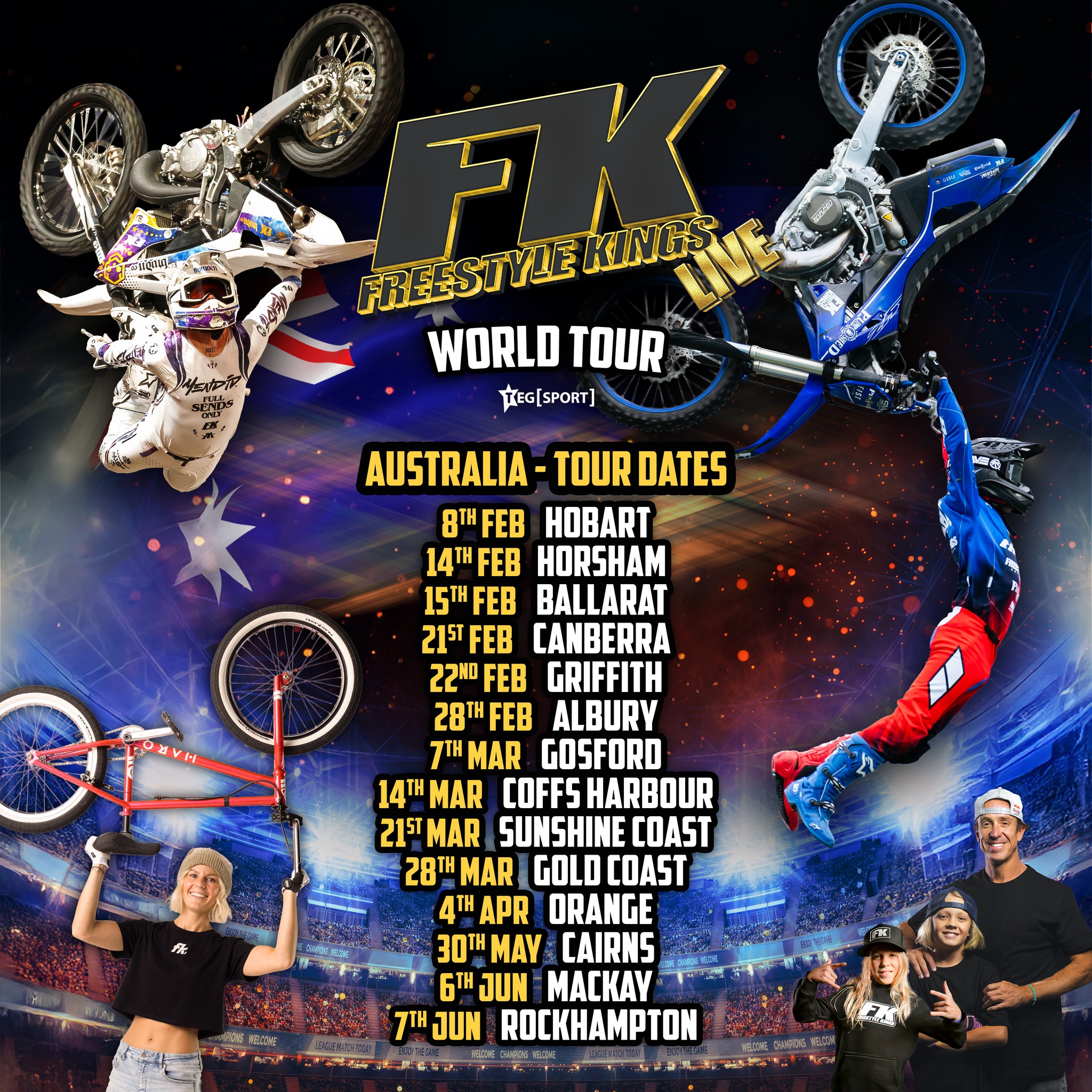 Freestyle Kings Return To Mackay With High-Flying 2026 World Tour