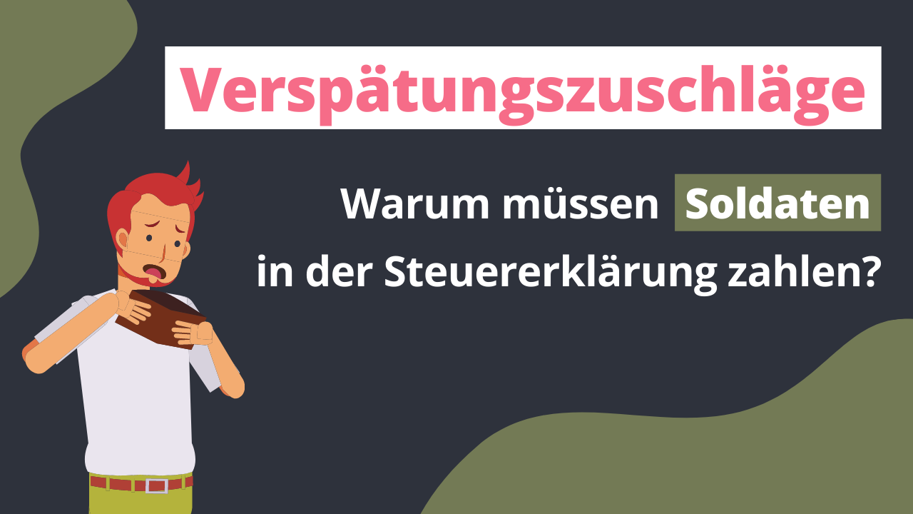 Soldat beim Ausfüllen der Steuererklärung zur Vermeidung von Verspätungszuschlägen