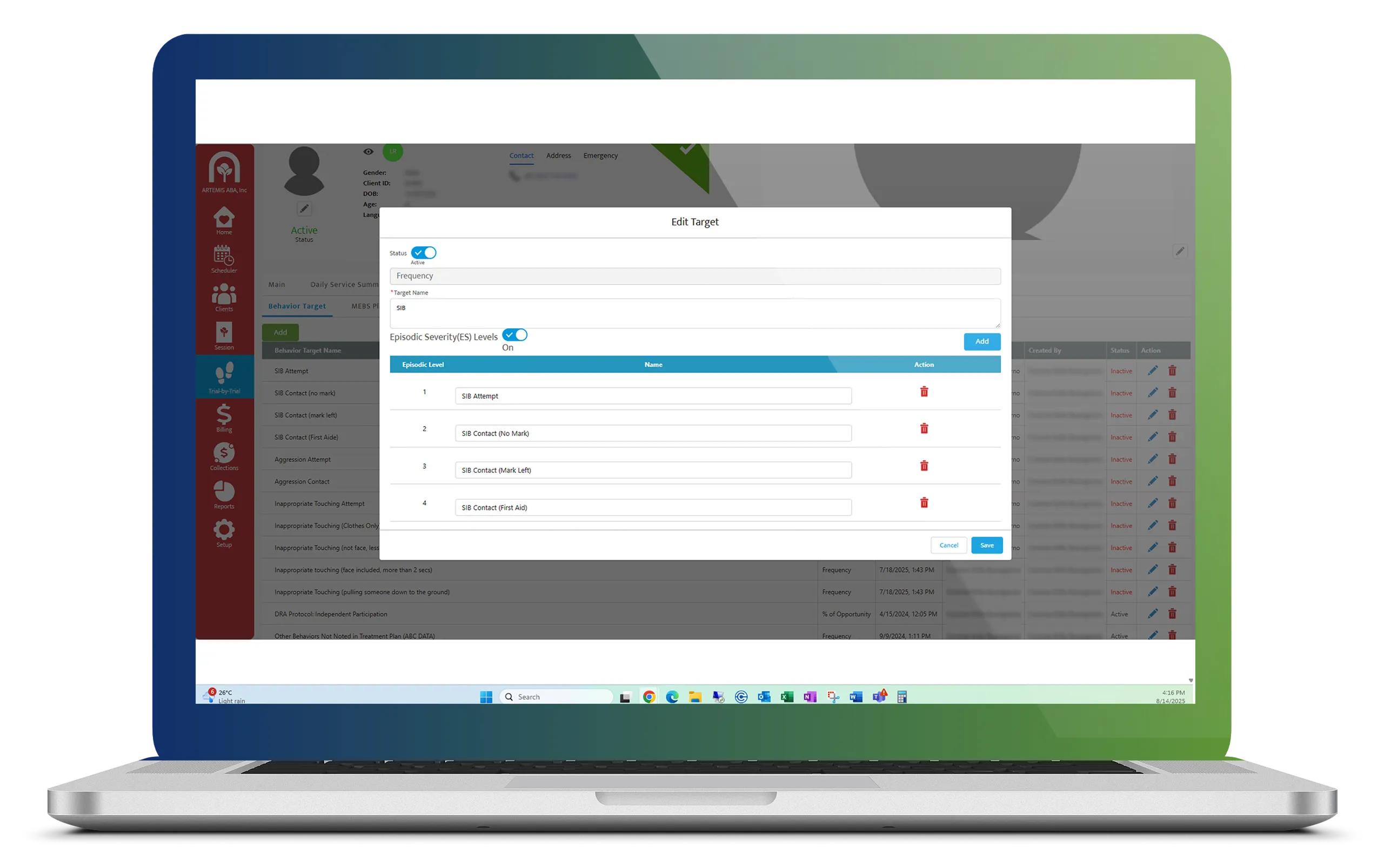 Episodic Severity Tracking
