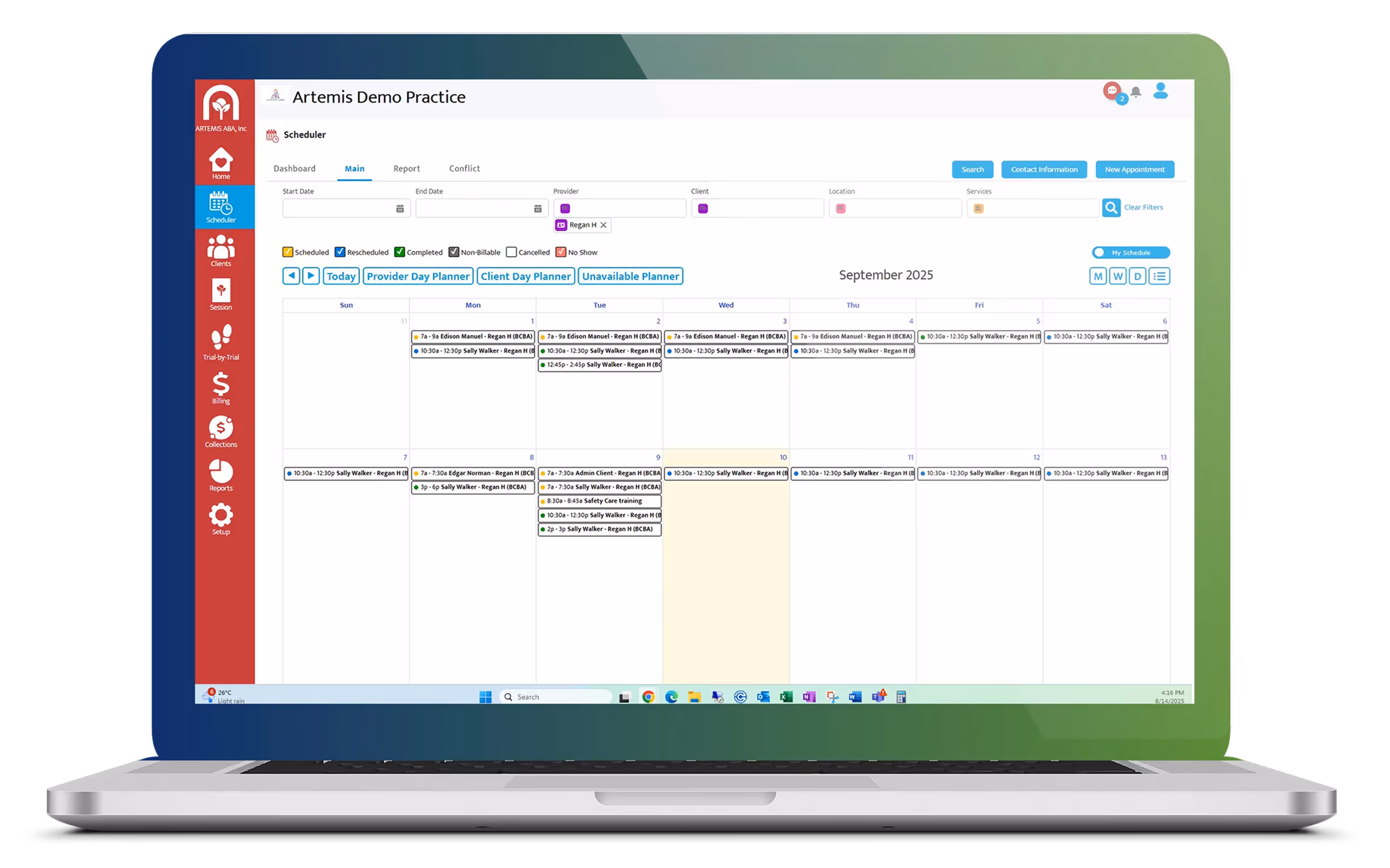 Scheduler Color-Coded Scheduling