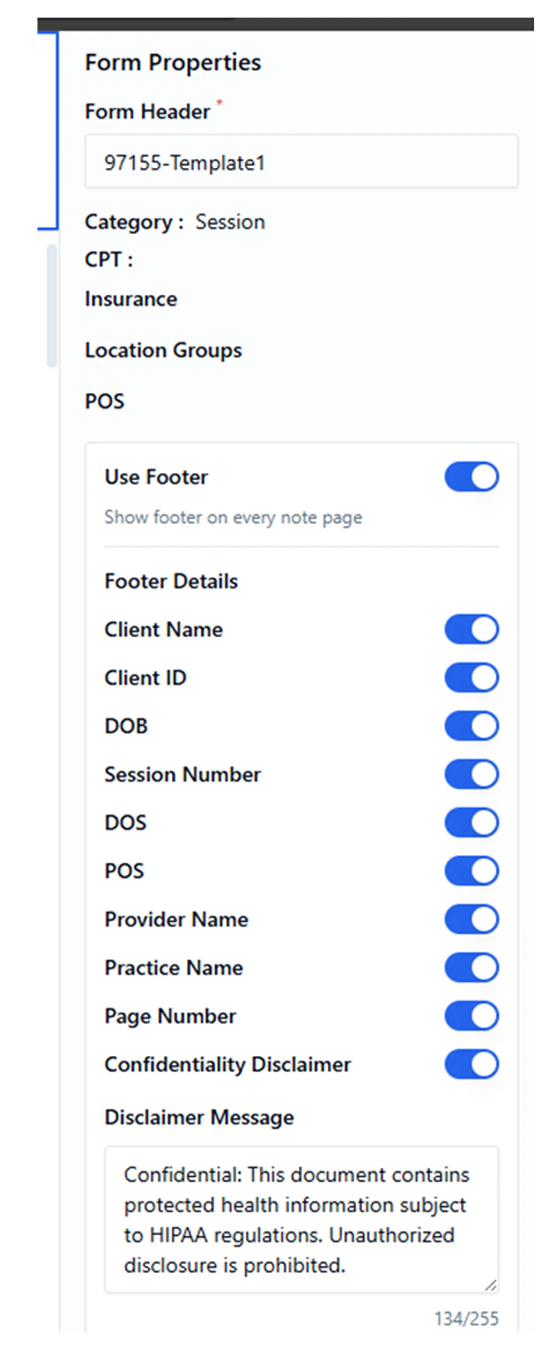 Form Properties