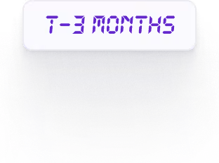 T minus 3 months