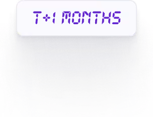 T plus 1 month