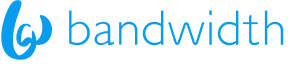 Bandwidth company logo with stylized 'b' icon and company name in lowercase letters.