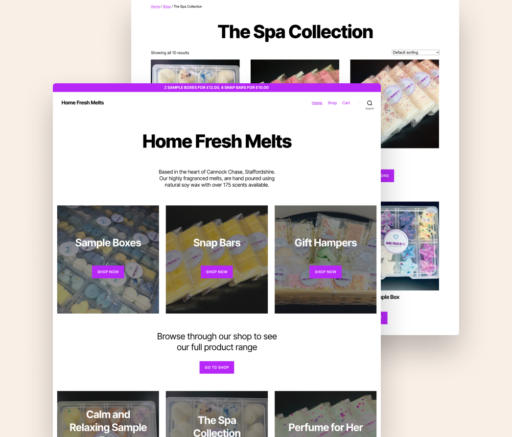 A mockup of a project