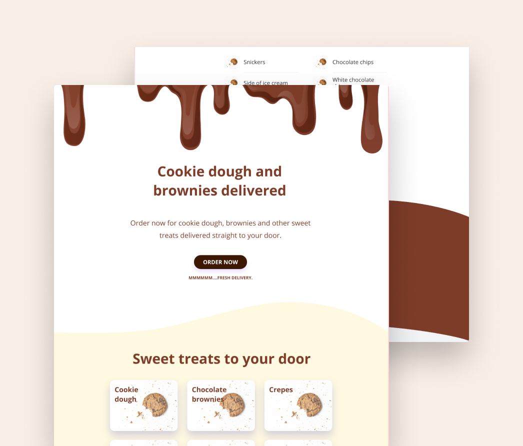 A mockup of a project