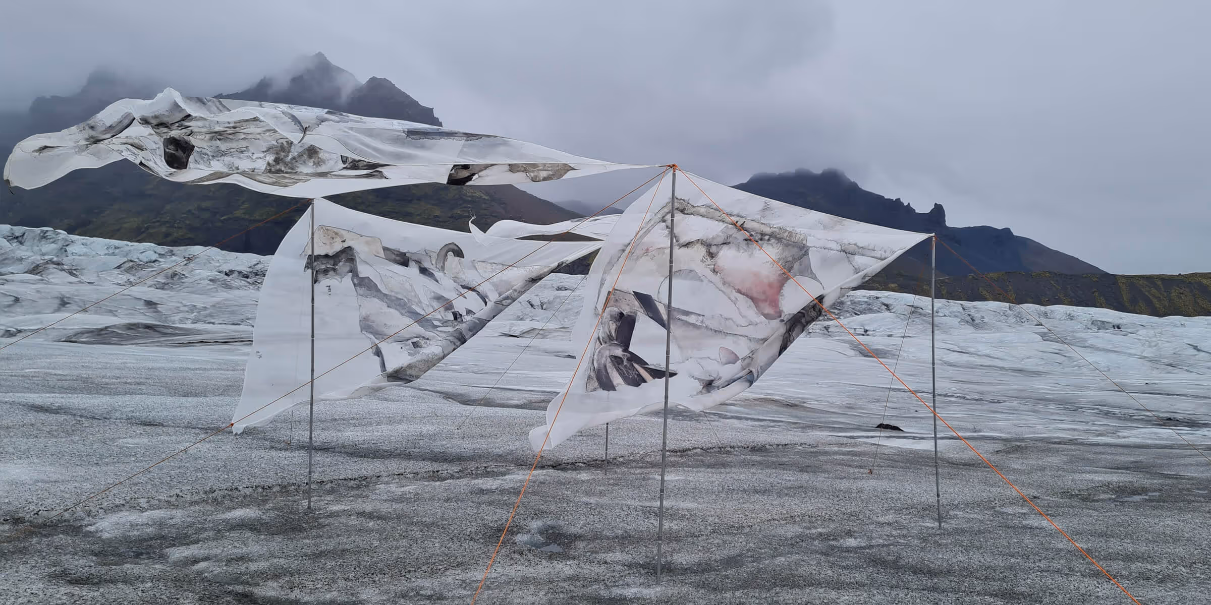 Outdoor art on a Glacier by Planetary Intimacies