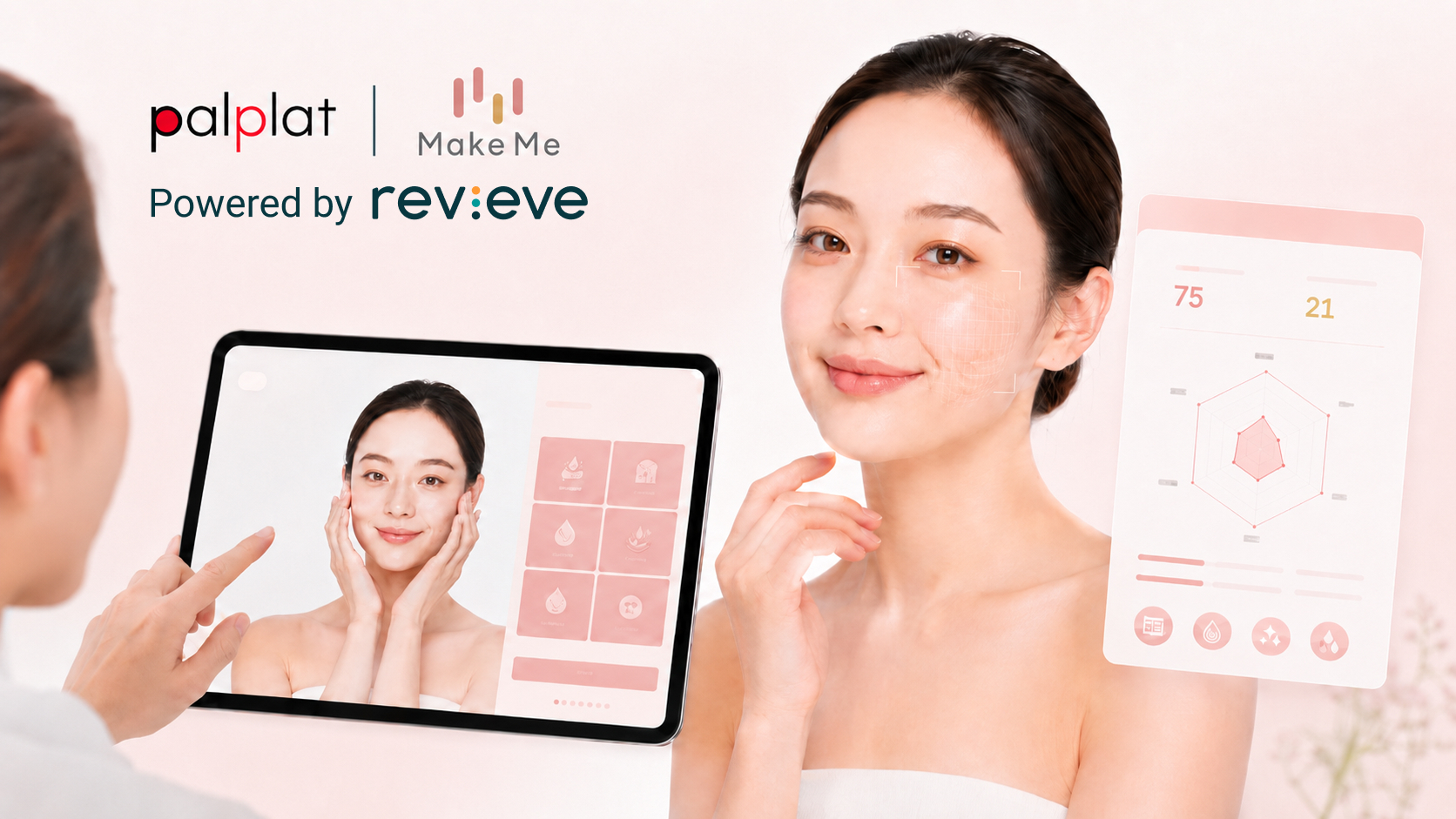 Revieve and palplat Inc. Bring AI-Powered Skin Diagnostics Into Professional Makeup Consultations at MakeMe Salon in Japan