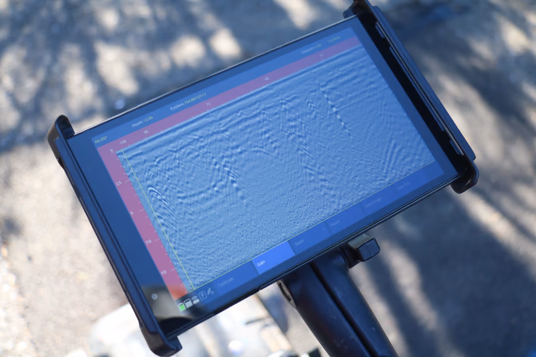 An image of ground penetrating radar data.