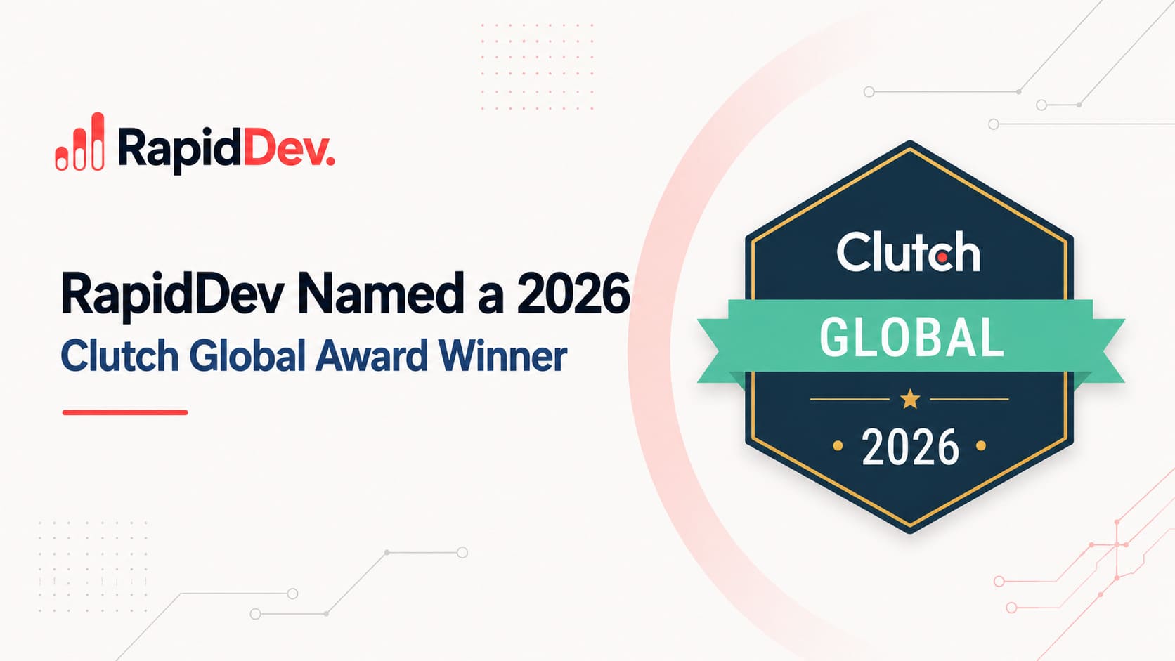 RapidDev Named a 2026 Clutch Global Award Winner