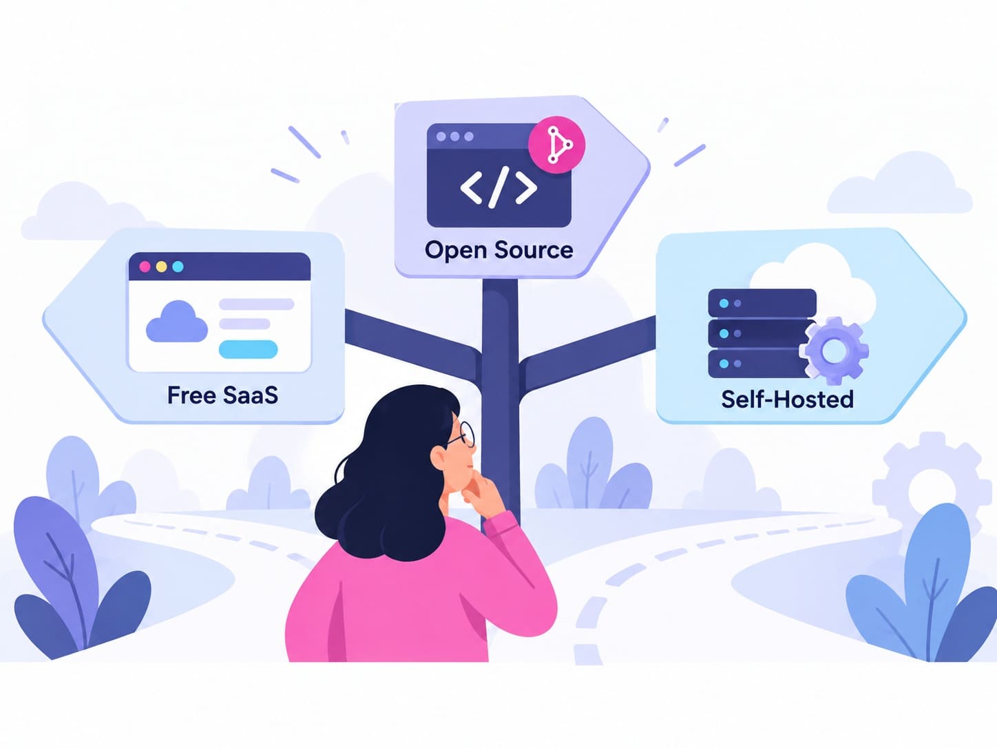 Three types of free Lovable alternatives: free SaaS, open-source, and self-hosted tools