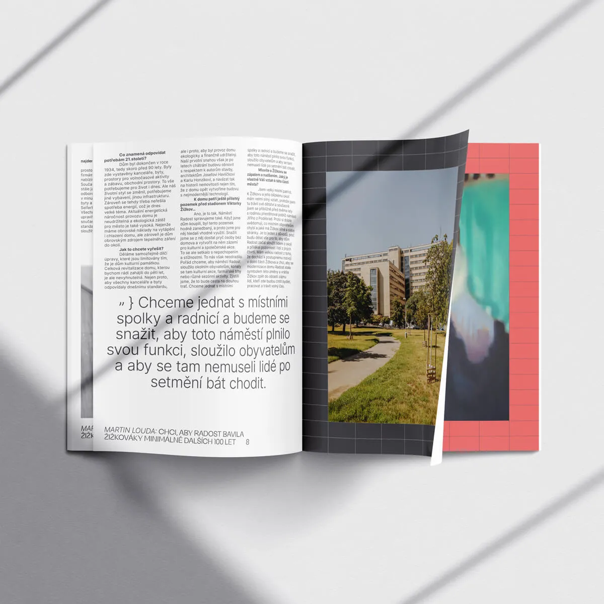 Internal pages of Radost house magazine