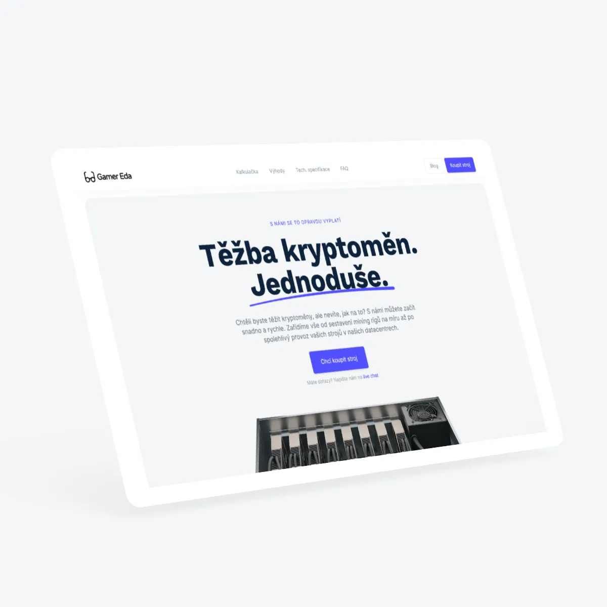 Ukázka webových stránek Gamer Eda