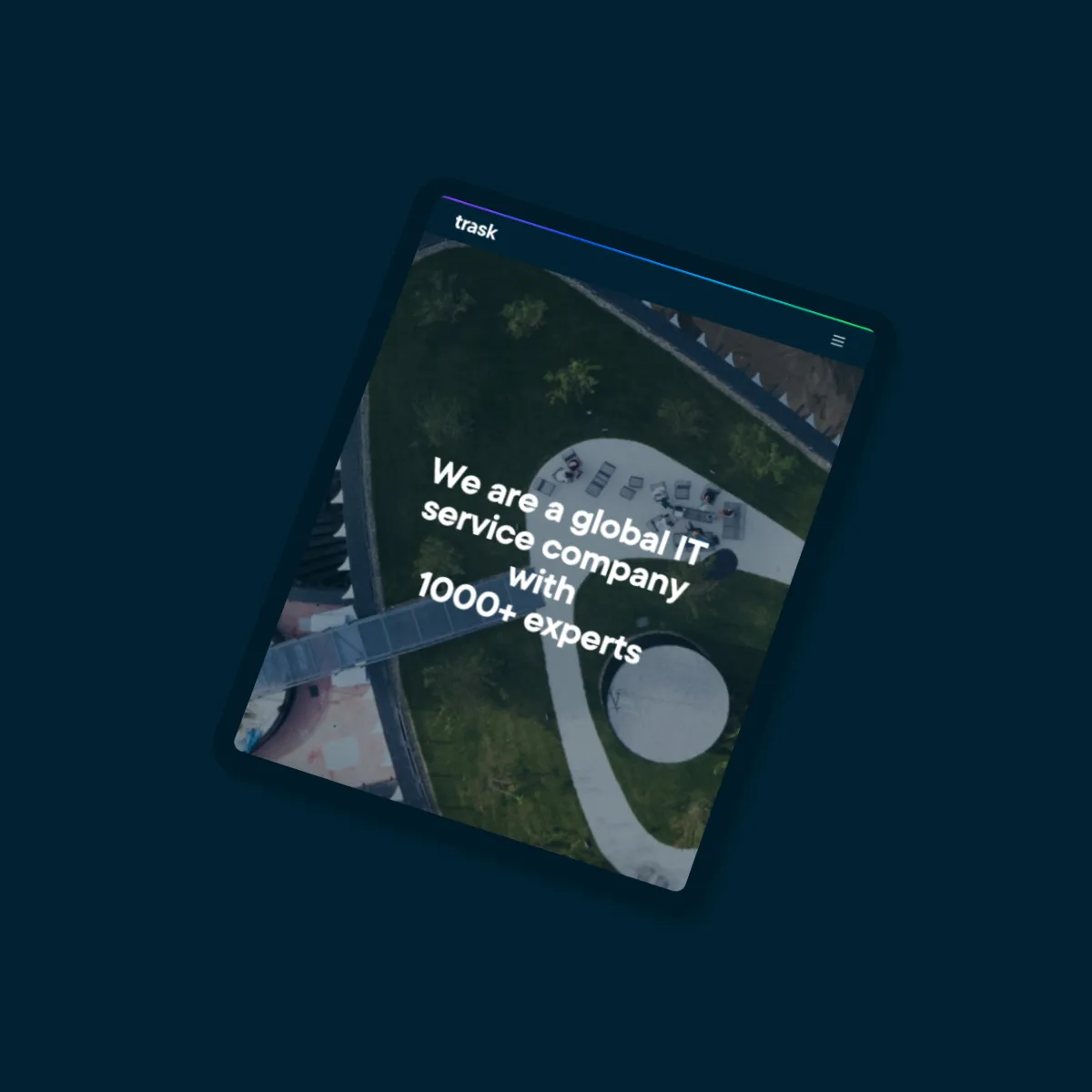 Website on a tablet