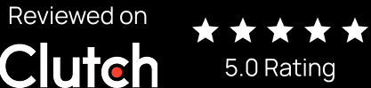 Clutch logo, 5 star rating