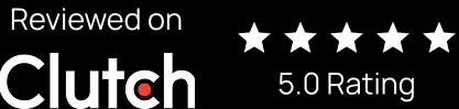 Clutch logo, 5 star rating