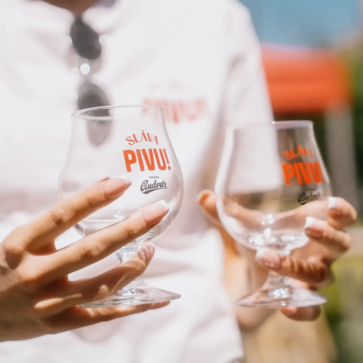 Degustační sklenice piva s polepem Sláva pivu!