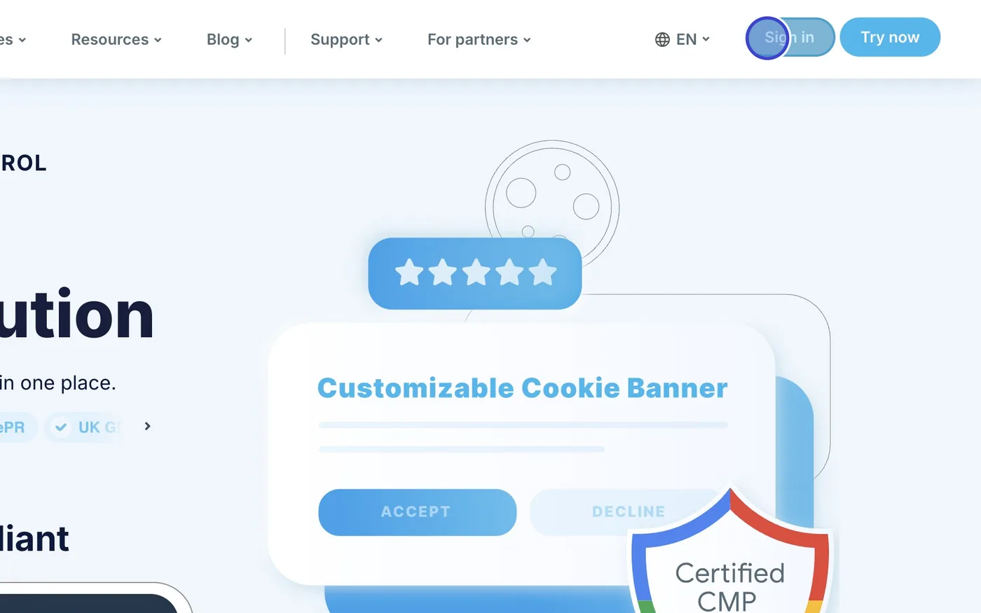 Krok 1: Na cookie-script.com se přihlaste do svého účtu.