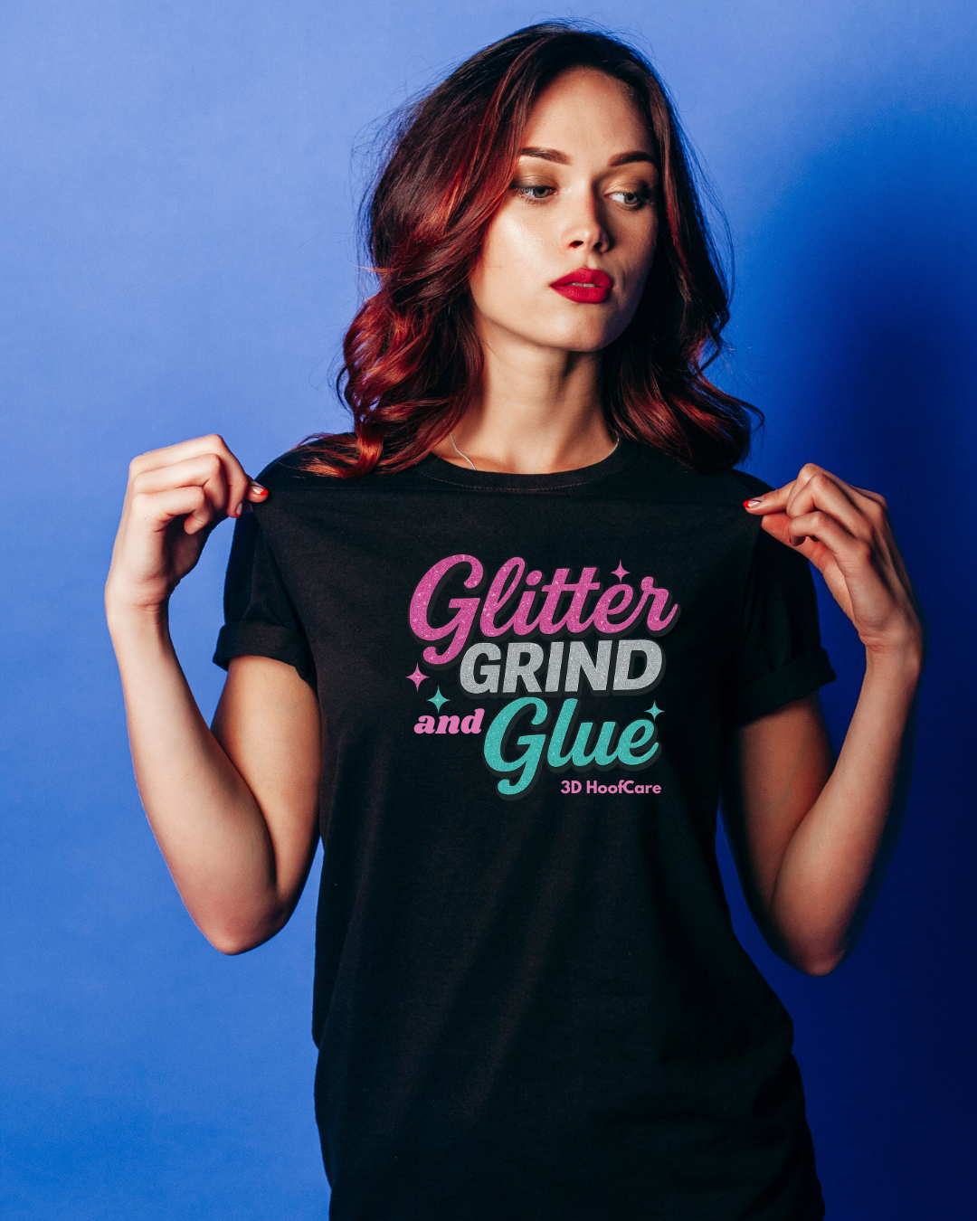 Glitter Grind & Glue T-shirt Ladies