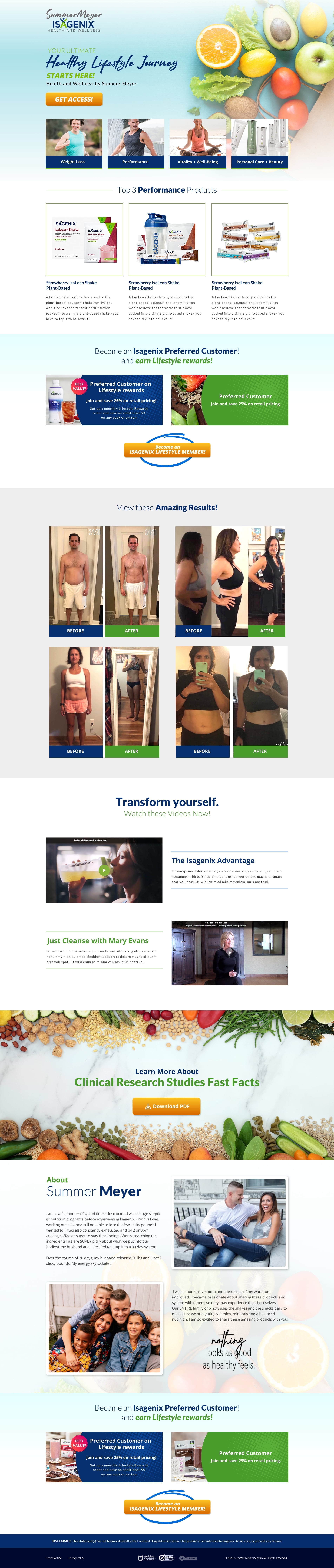 Isagenix Landing 2