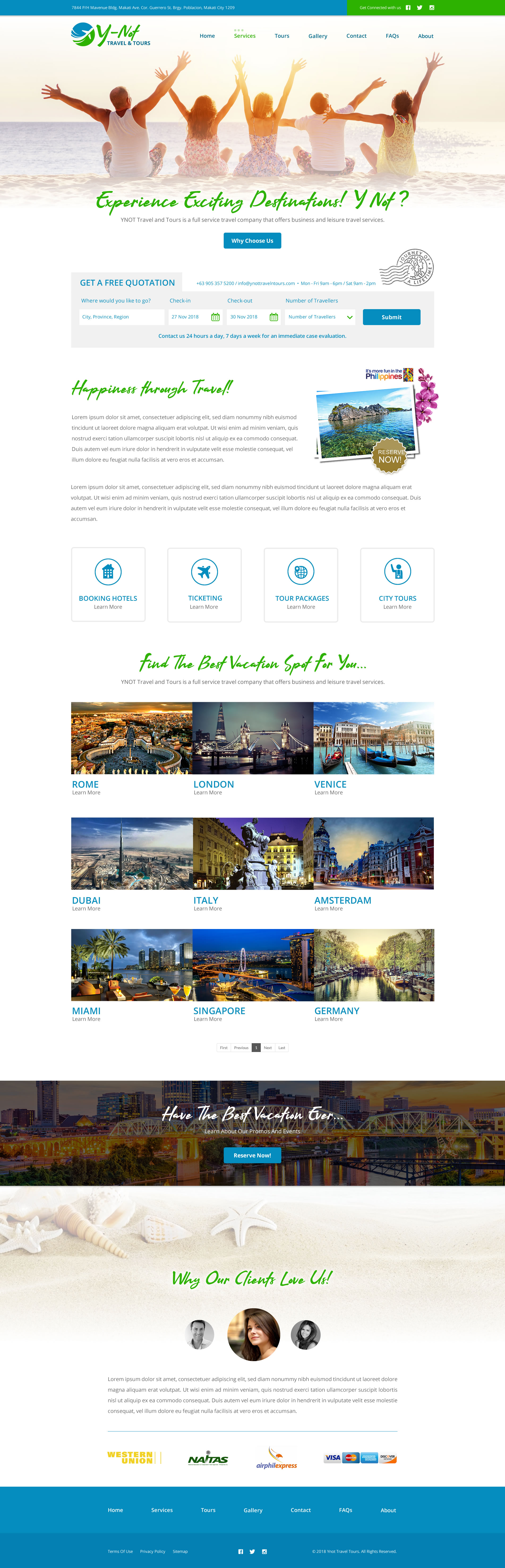 Ynot Travel n Tours Website 3