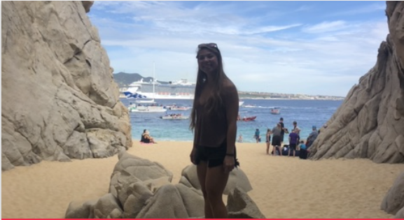 Kelly Bernal at the beach