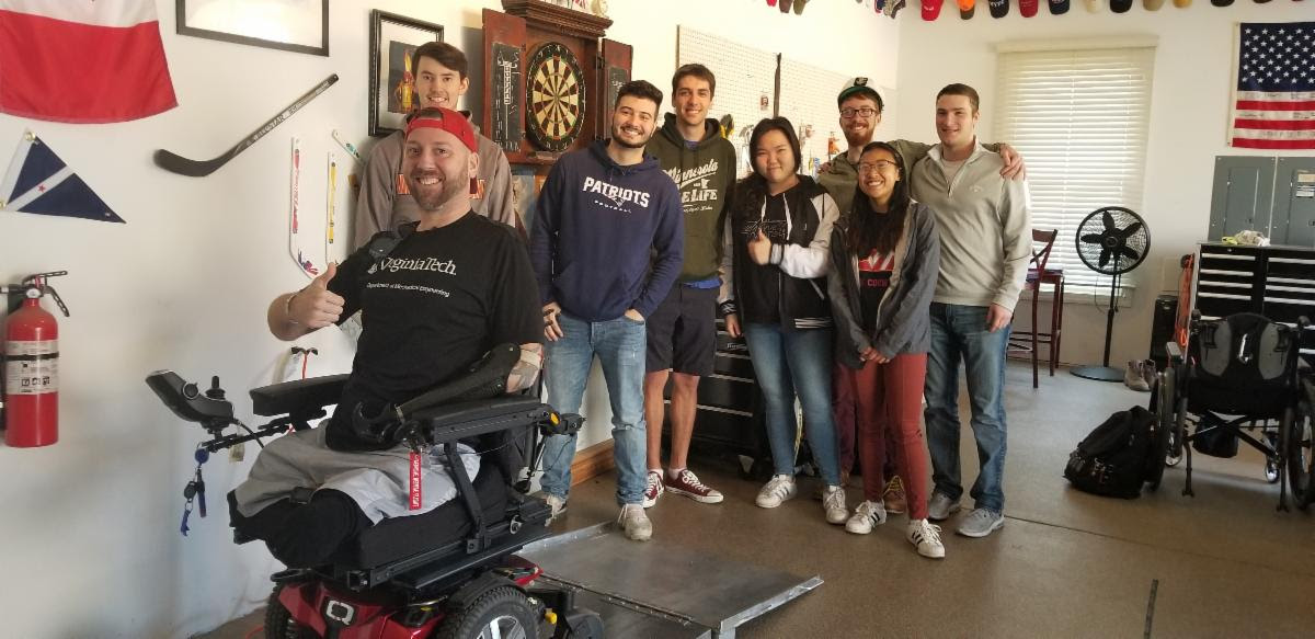 Group of people smiling in a VFW post