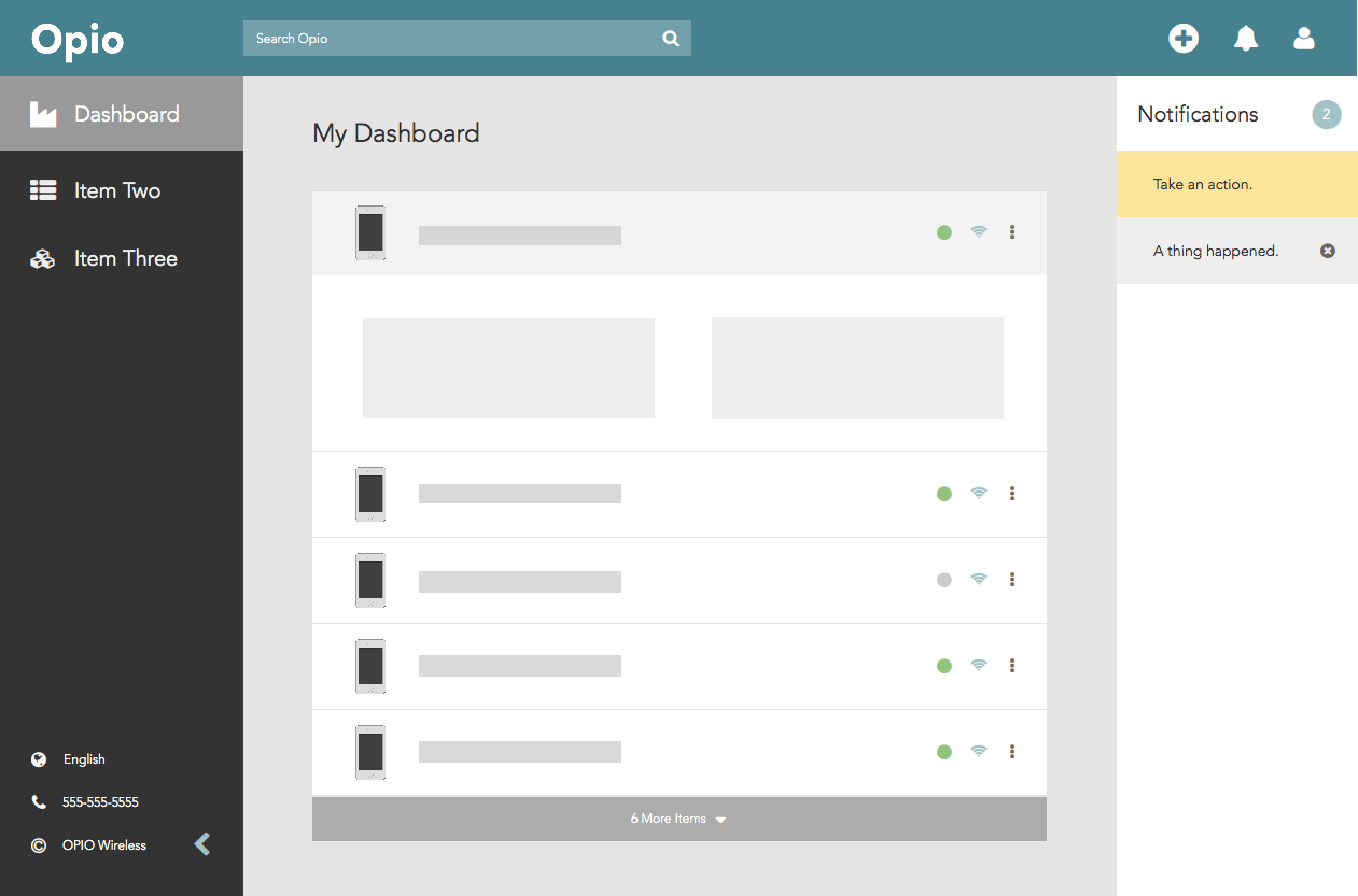 A screenshot of the Enduser Dashboard redesign