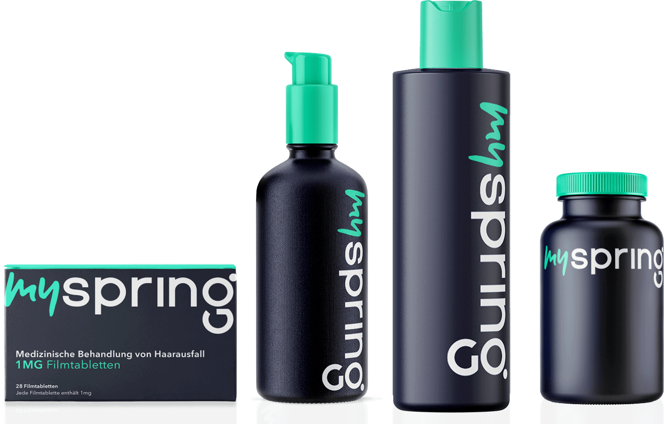 Alle Haarausfall Produkte von MySpring auf einen Blick