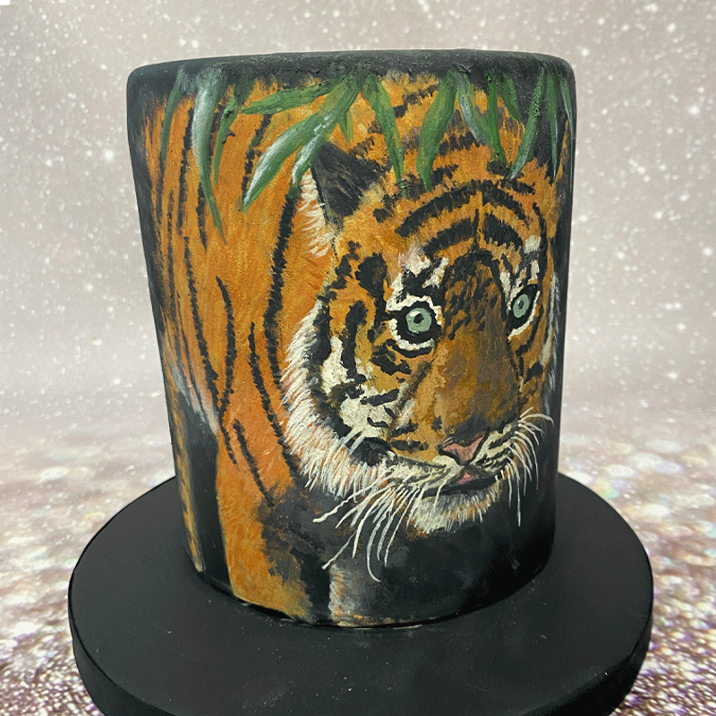Jungle Animals Cake Painting