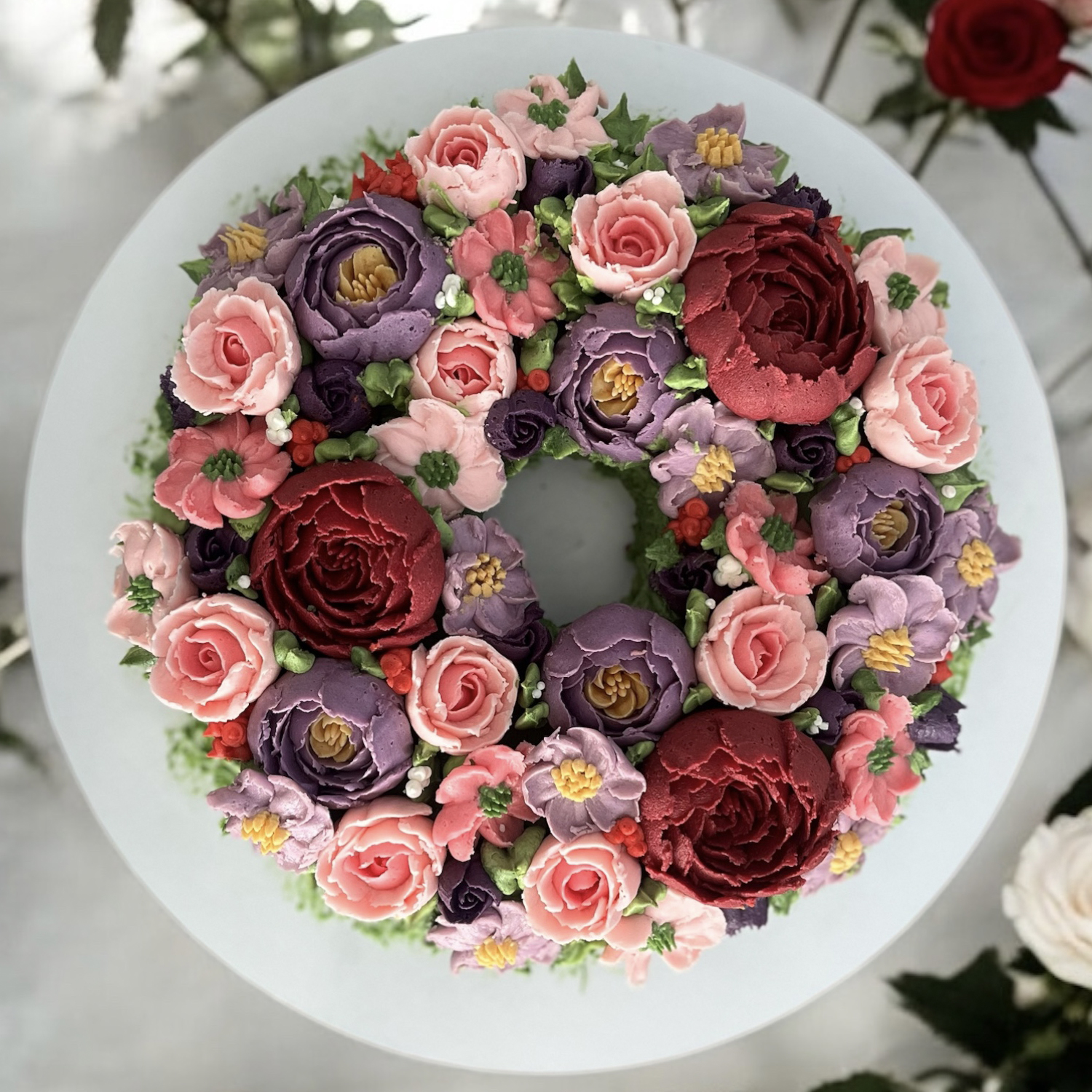 Floral Buttercream Wreath