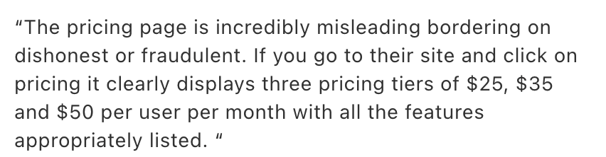Capterra review quote calling QuotaPath