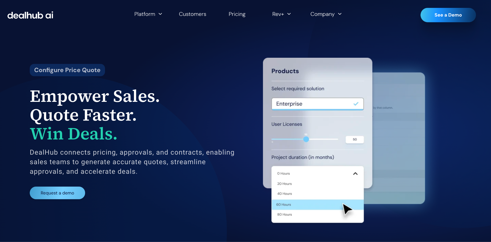 DealHub homepage