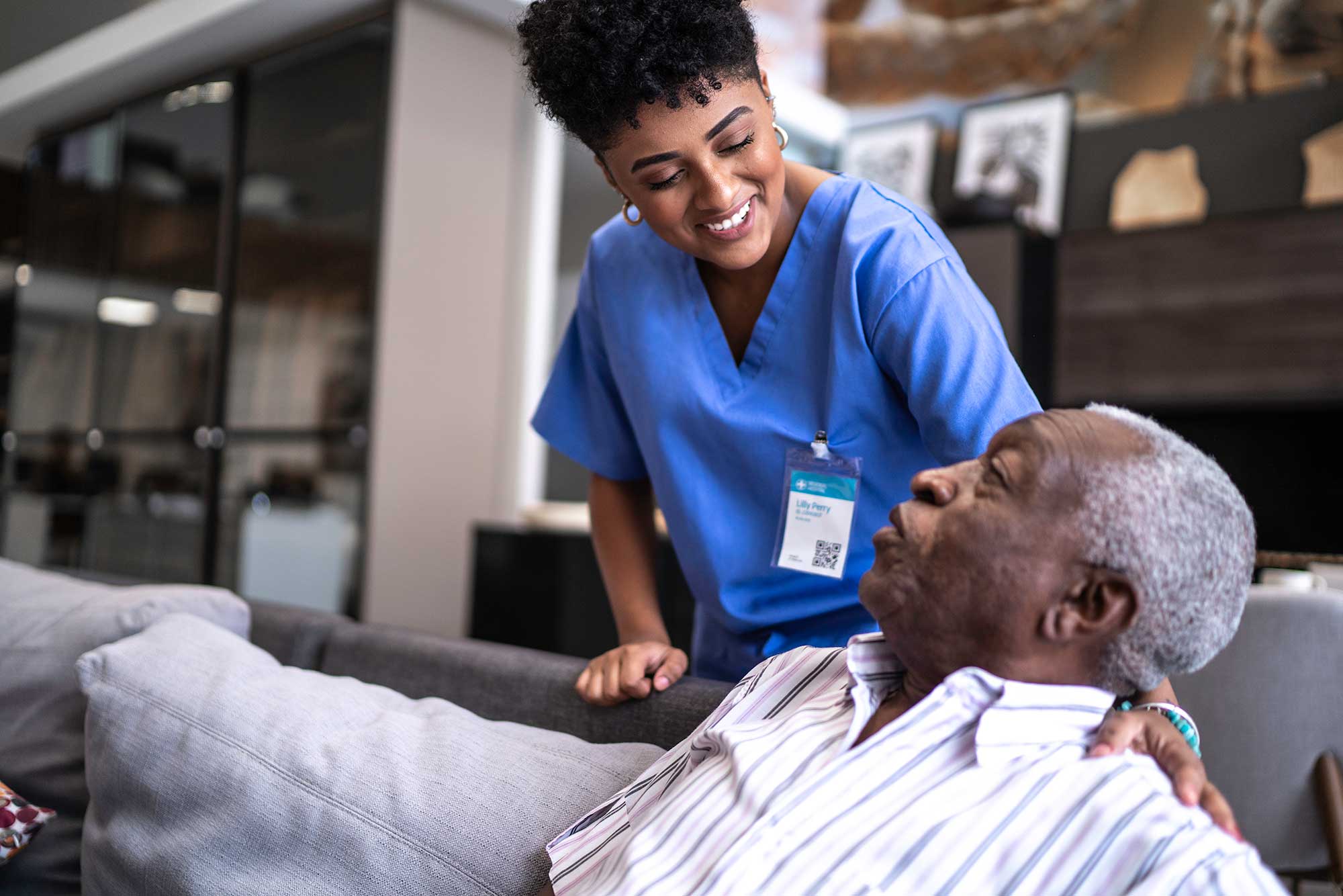 A hospice patient receiving compassionate care.