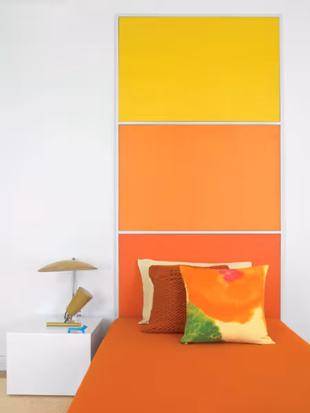 The Abingdon Orange Bench with Painting