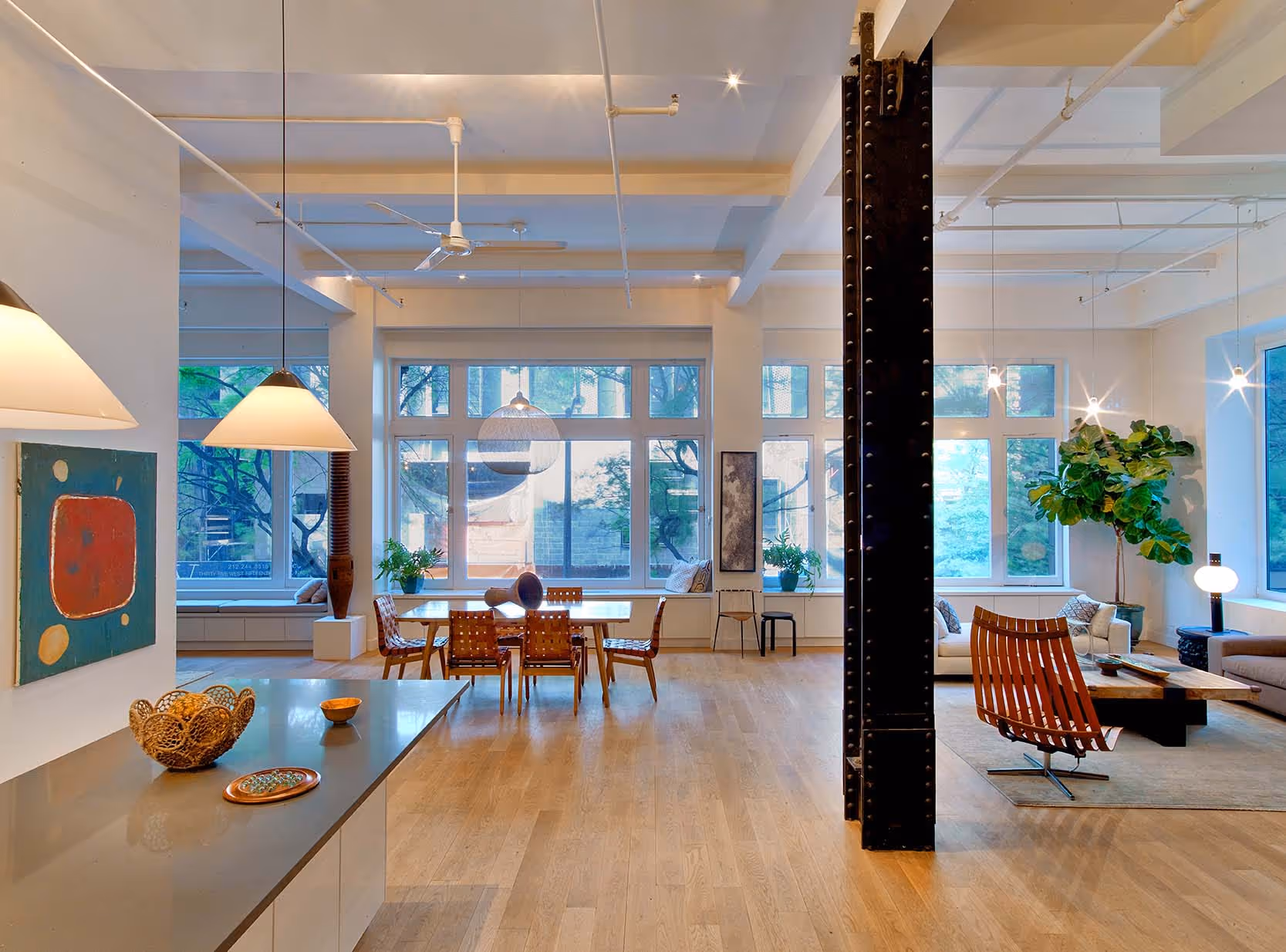 Flat Iron Loft Living Space