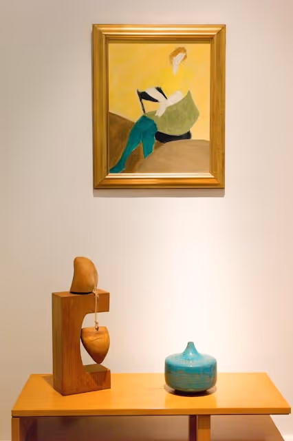 Central Park West Prasada Painting and Side-table