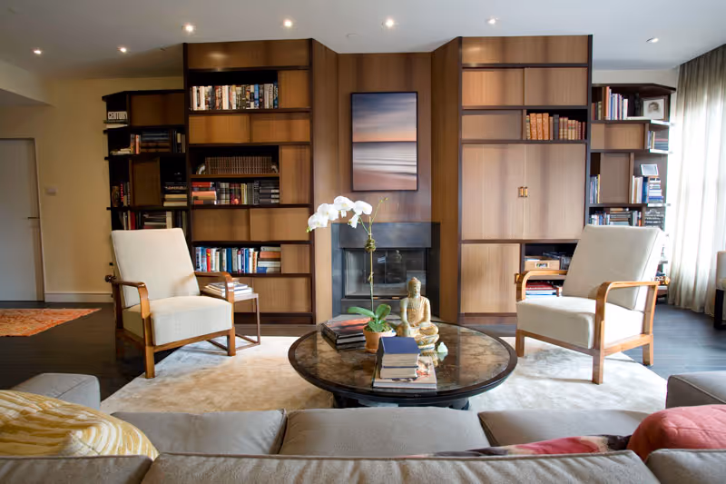 Astor Place Living Room with Fireplace