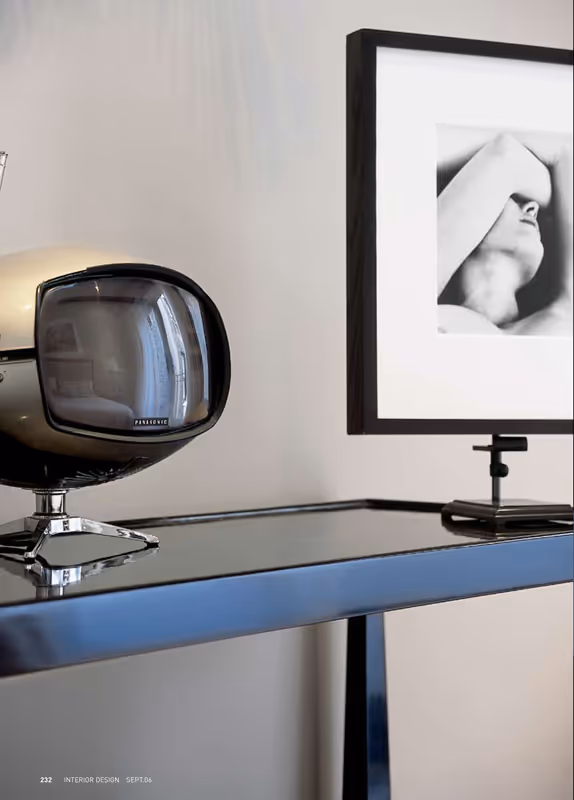 Park Avenue Penthouse Desk with Antique TV