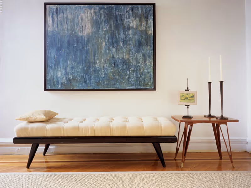 Upper West Side Apartment White Bench