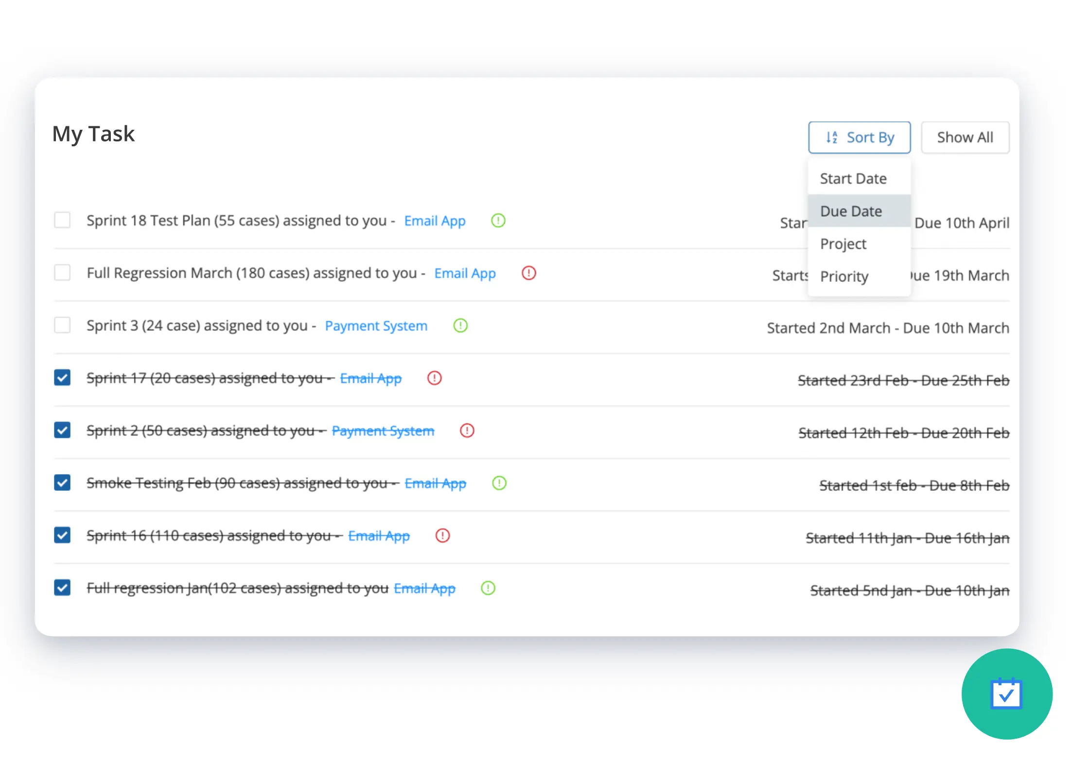 testing to-do